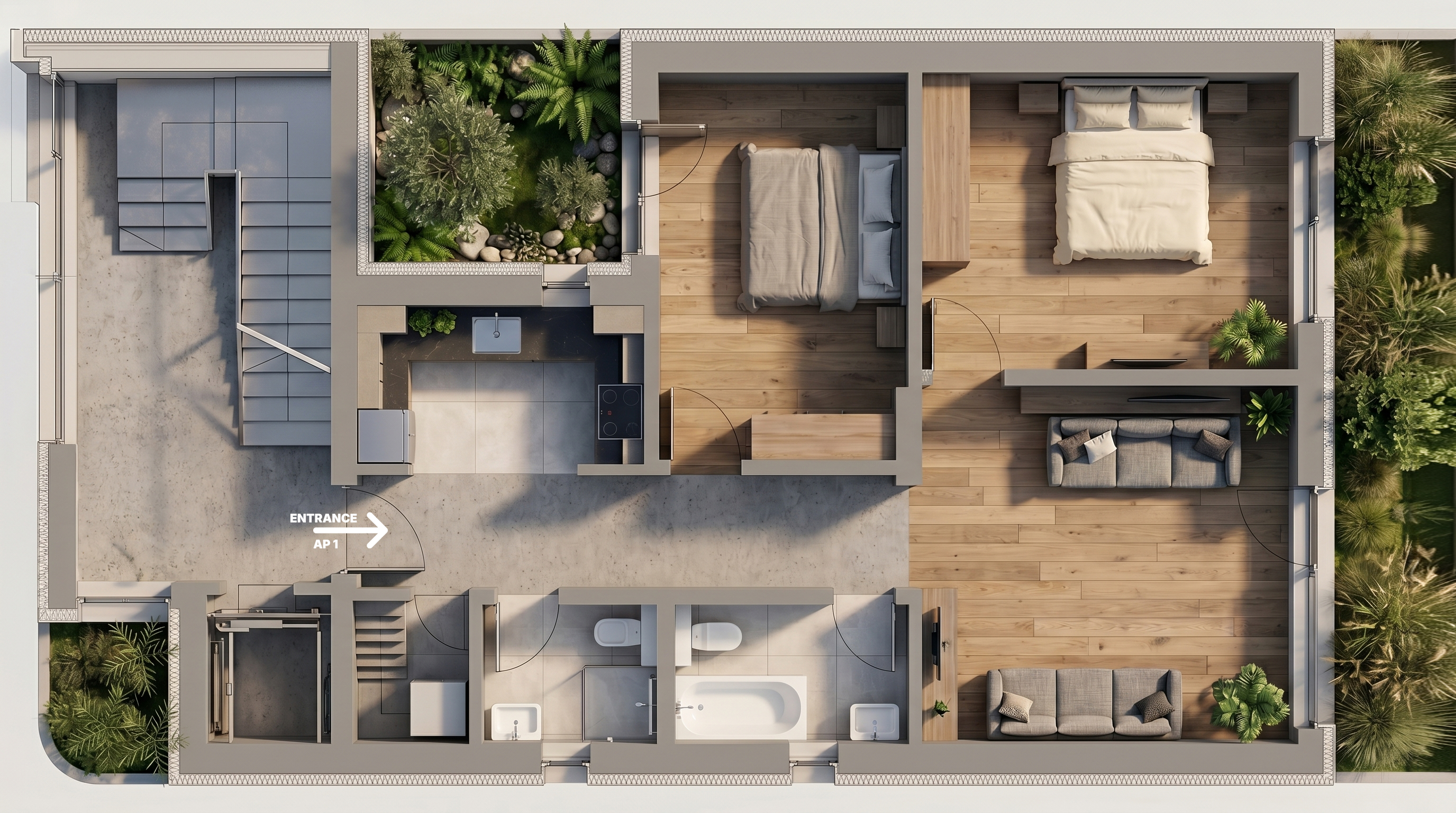 Parter - Selectează un apartament din plan